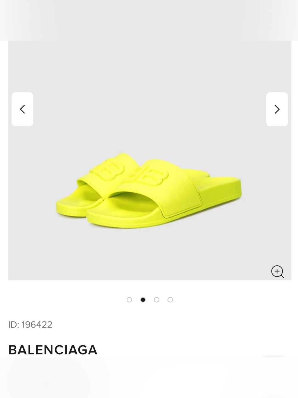Balenciaga Kids Neon Lime Logo Slide Sandals